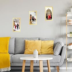 JCJMY 6x12 Picture Frame Gold for Wall