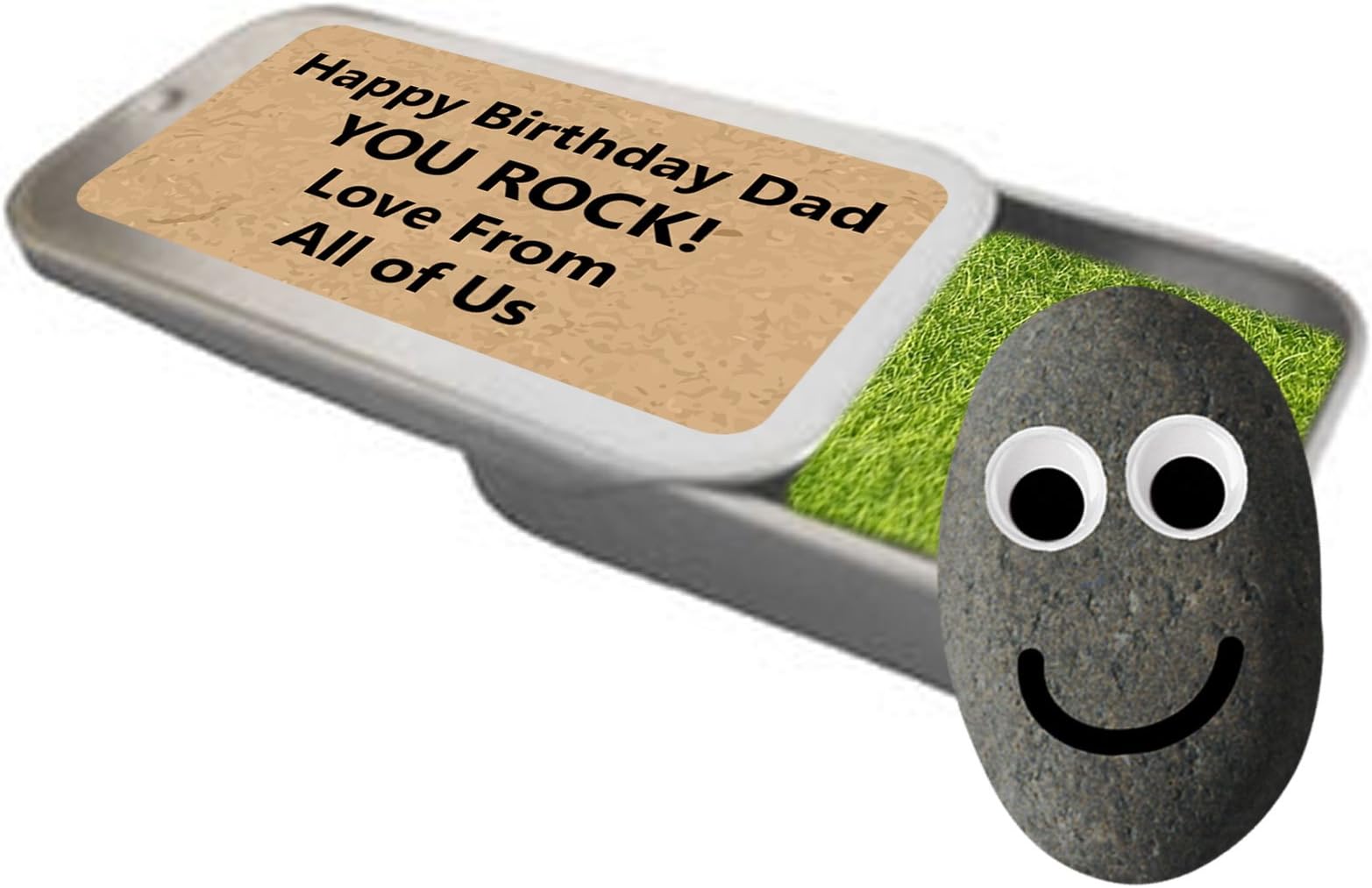 Tin Stones Personalised Anniversary 'You're My Rock' Gift. Fun Keepsake/Present. Suitable For For Him/Gifts For Men, Women, Boyfriend, Girlfriend, Fiance, Fiance.
