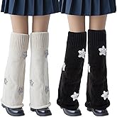 Dioxay 2 Pairs Kawaii Leg Warmers For Women Cute Japanese Goth Emo Gyaru Socks Halloween Accessories Y2k Leg Outfits For Women