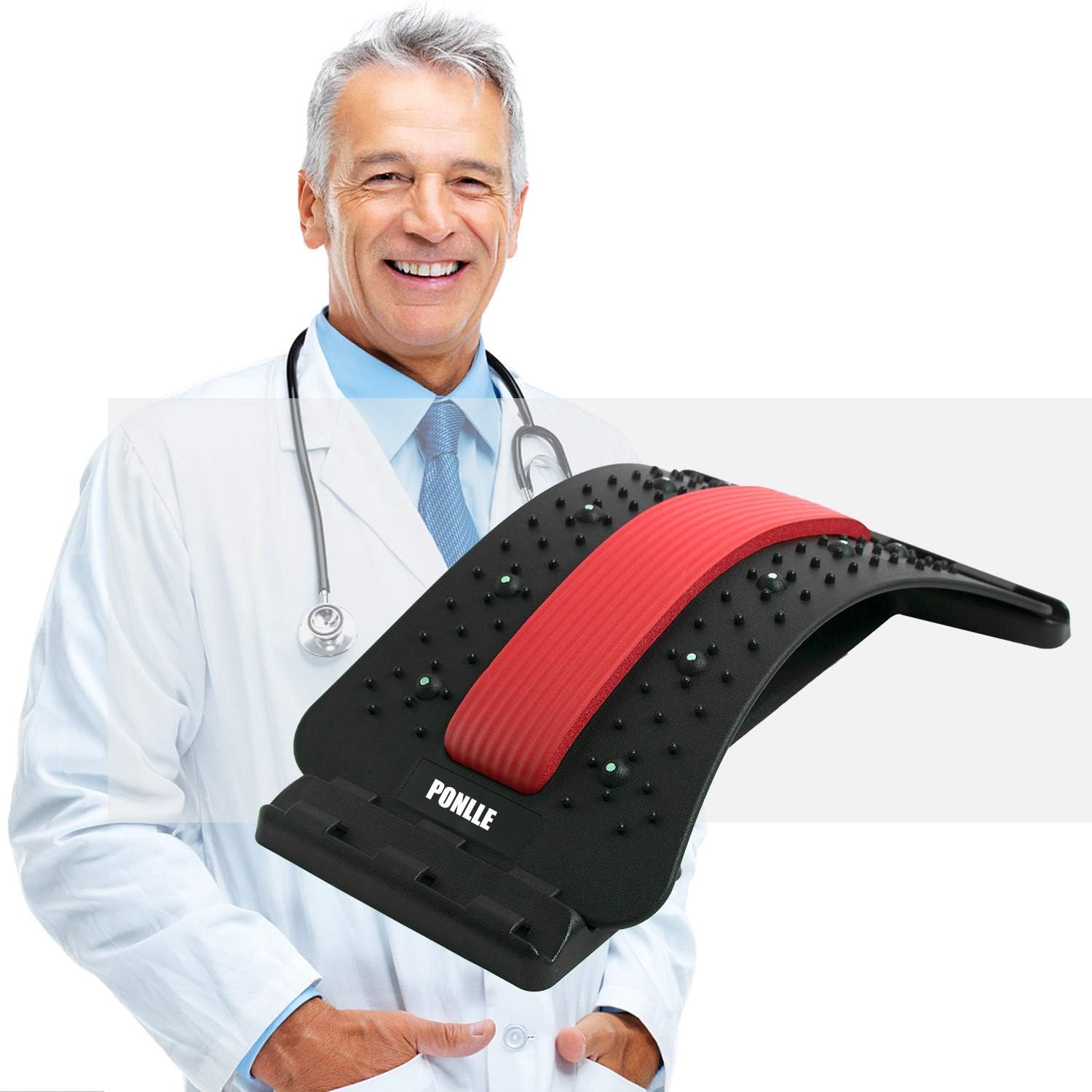 Lower Back Stretcher with Magnetic Acupressure Points Multi-Level Lumbar Stretching deviceLumbar for Pain Relief Chronic Herniated Disc Sciatica Scoliosis Spinal Back Stretcher for Relieve Back Pain …: Health & Personal Care