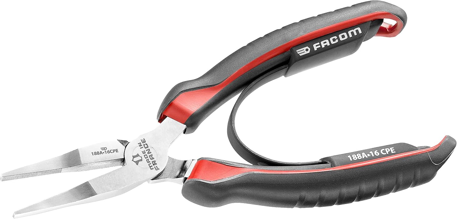 Facom SC.188 Flat-Nosed Pliers 160 mm Rouge et Noir