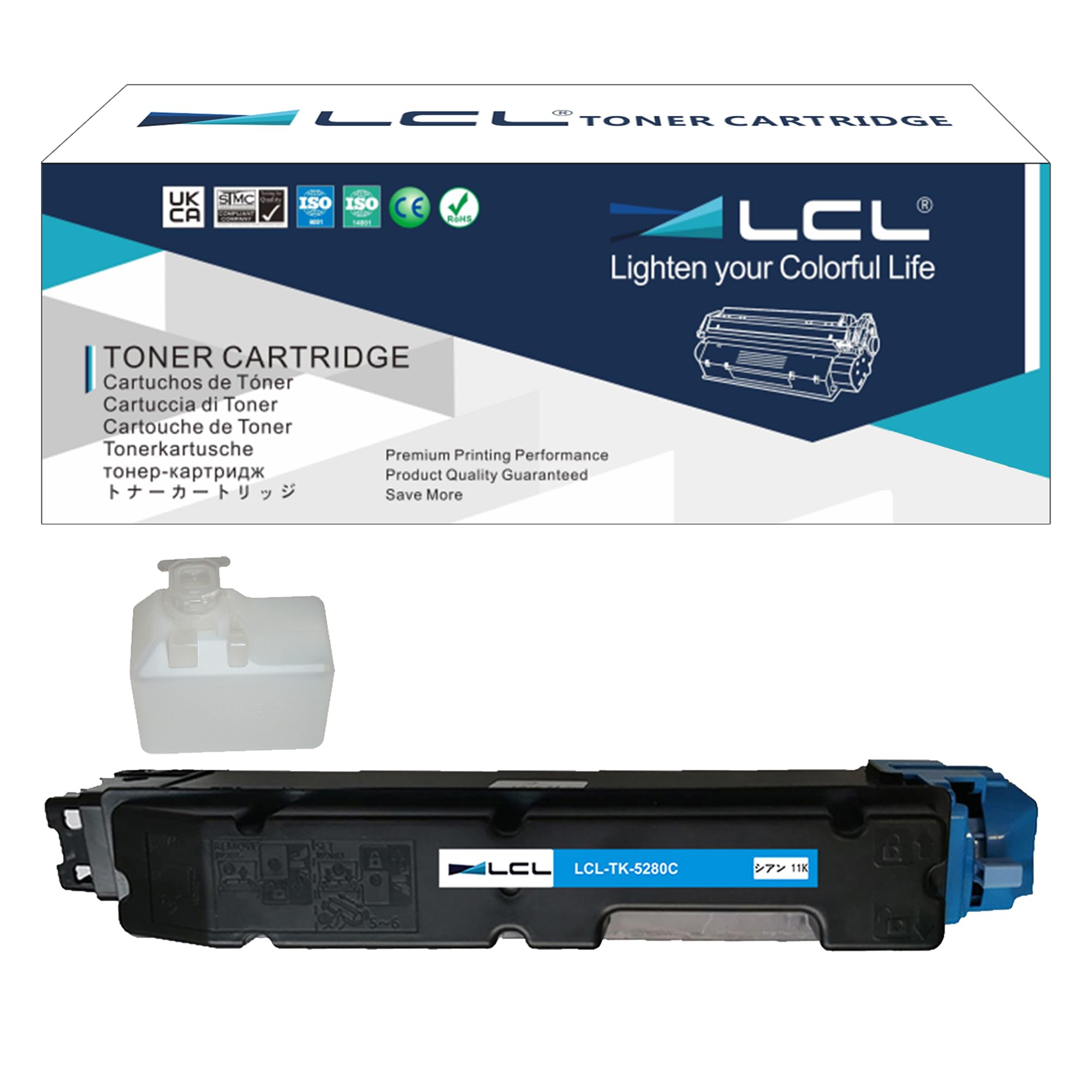 LCL TK-5280 Cyan Toner Cartridge Replacement for Kyocera TK5280 TK-5280 TK-5280C Replacement for Kyocera Ecosys P6235 P6235cdn M6235cidn M6635cidn (1 Pack)