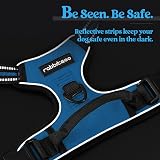rabbitgoo Dog Harness Medium No Pull Reflective Adjustable Vest Blue M view 8