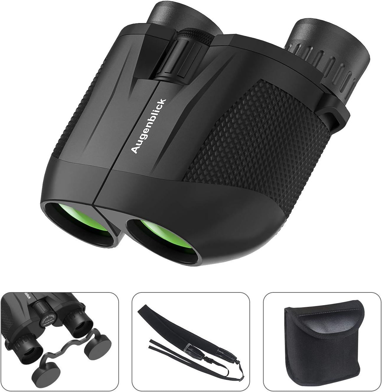 Binoculars for Adults Compact 10x25 Portable Waterproof for Kids with Night Vision, Easy Focus for Bird Watching, Sports, Games, Concerts, Outdoor, Sightseeing, Hunting by Augenblick