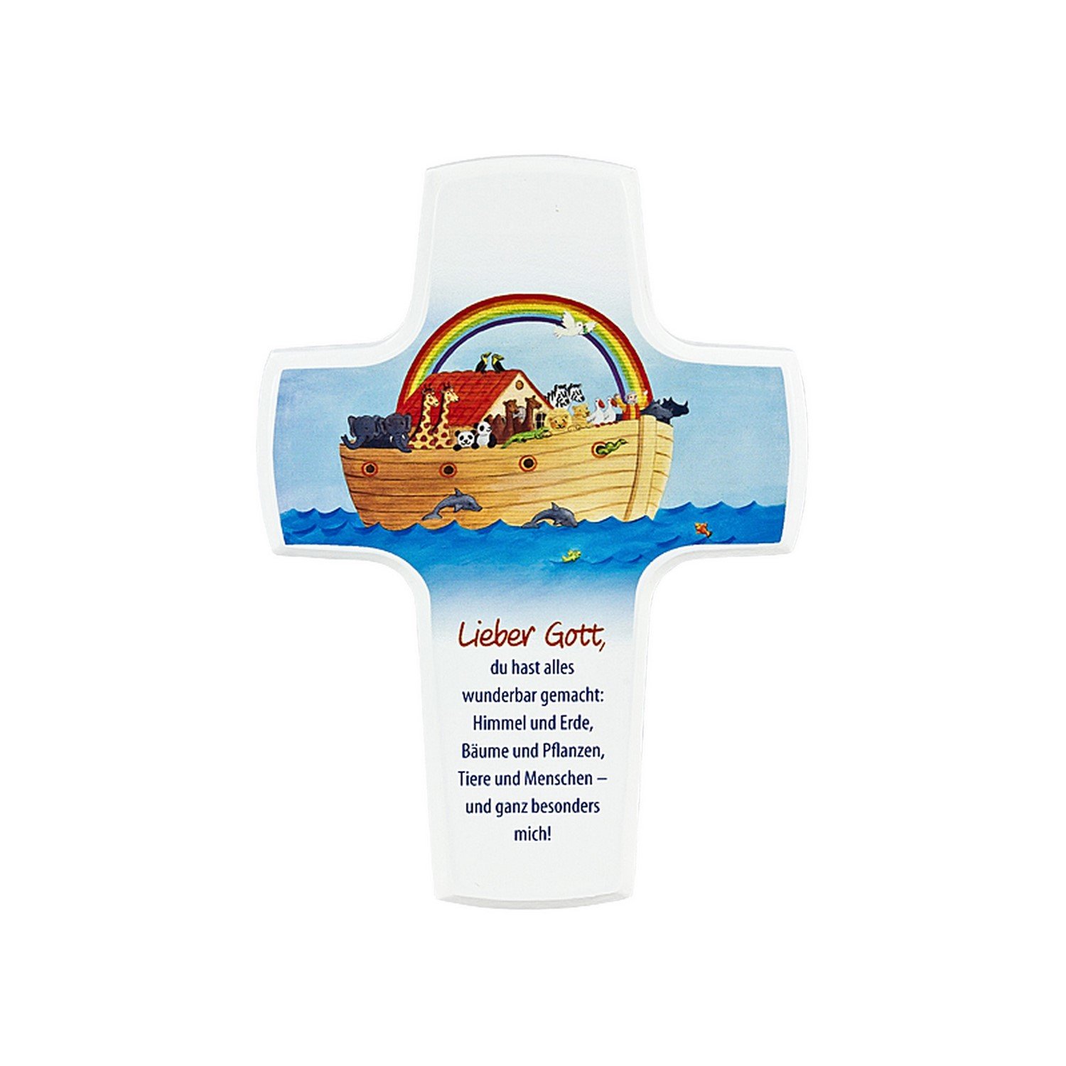 MaMeMi Wooden Noah's Ark Cross: God is so Wonderful World