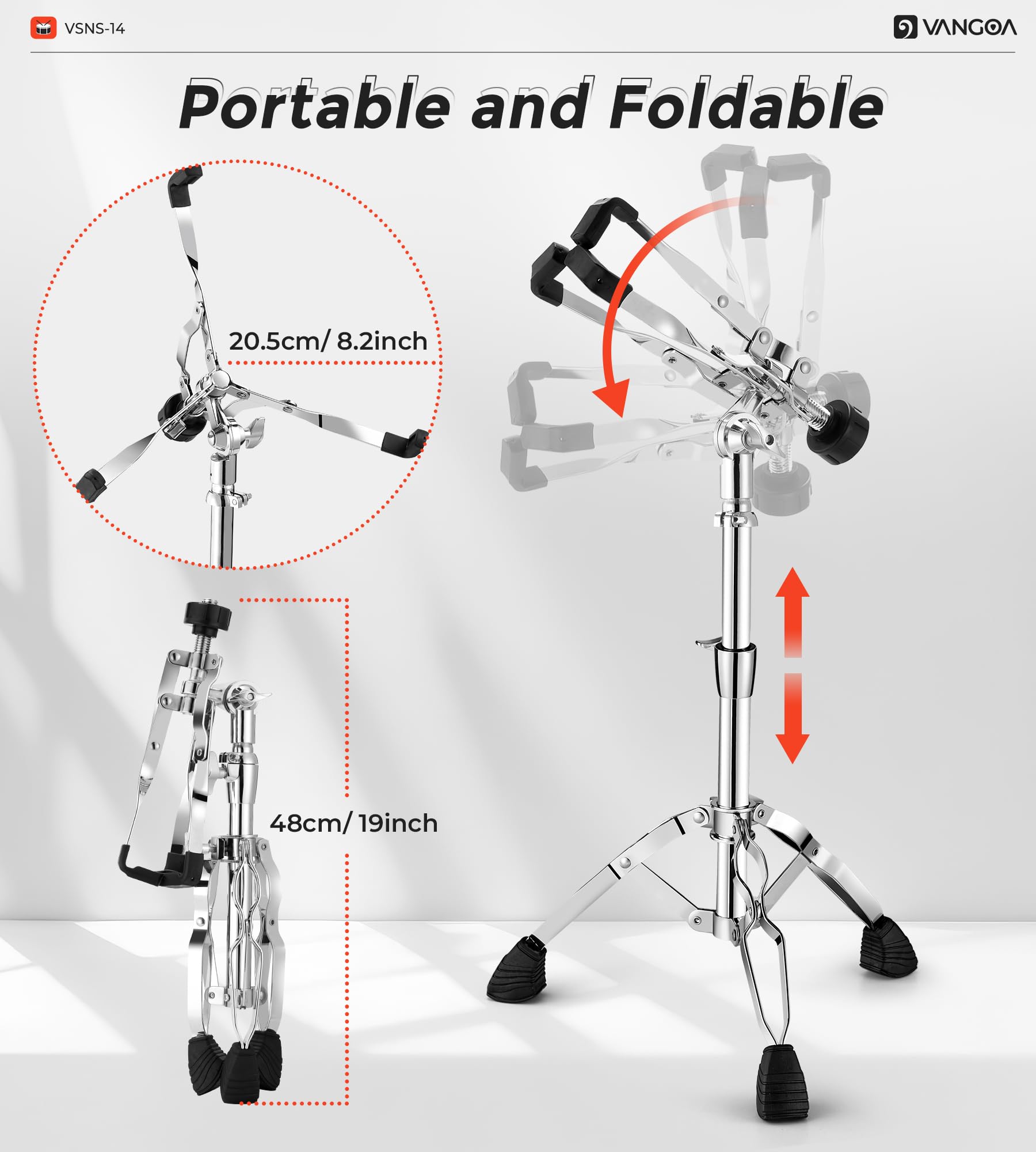 Vangoa Snare Drum Set with Remo Head 14" x