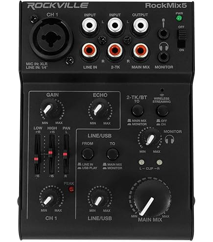 ミュージック na Amazon.com: Nady MM-14FX 4-Channel Microphone Mixer with