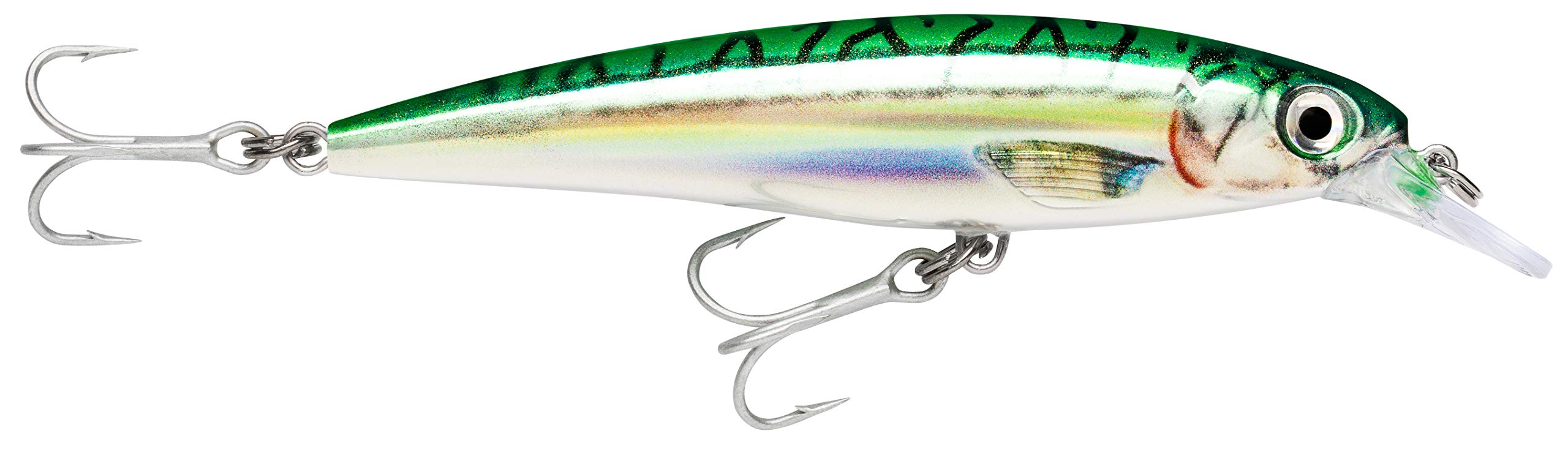 Rapala X-Rap Saltwater Lure with Two No. 2 Hooks, 1.2-2.4 m Swimming Depth, 12 cm Size, Green Mackerel