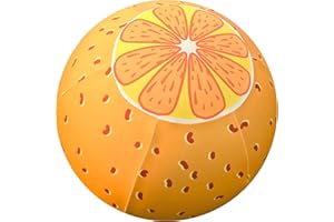 horzmetnex Horse Ball Cover 30inch - Stretchable Fabric with Orange Pattern Design,Washable Protector for Equine Therapy, Training & Stable Use