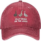 Funny Goose Hat Silly Goose On The Loose Hat Men Baseball Hats Funny Cap