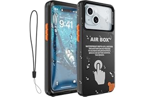 Haireca Waterproof Phone Case, Underwater Snorkeling Case for 6.1" iPhone [16, 15/15 Pro, 14/14 Pro, 13/13 Pro, 12/12 Pro], Inflated Touchscreen HD Photography Water Proof Beach Essentials, Black