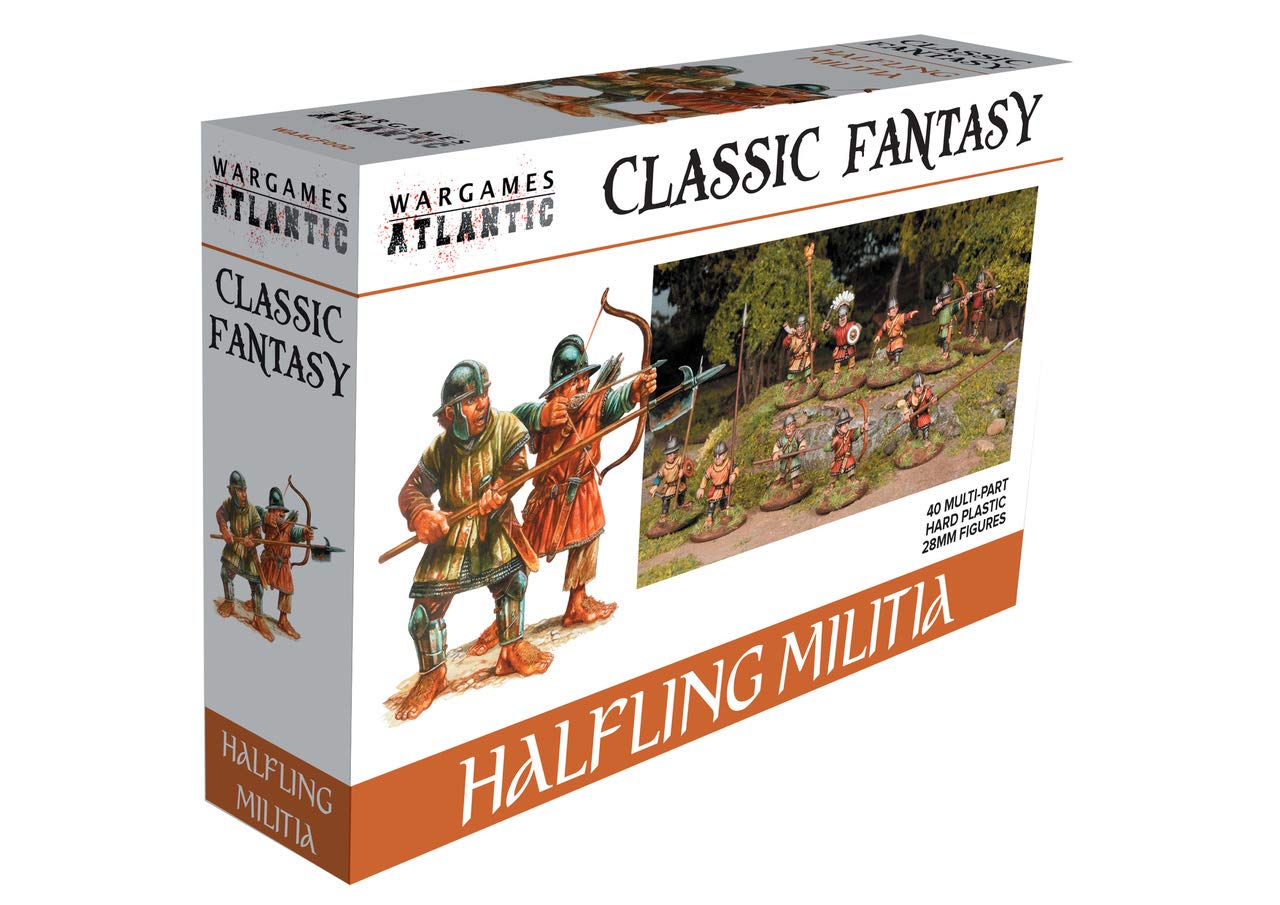 Wargames Atlantic Classic Fantasy Halfling Militia (40 Multi Part Hard Plastic 28mm Figures)