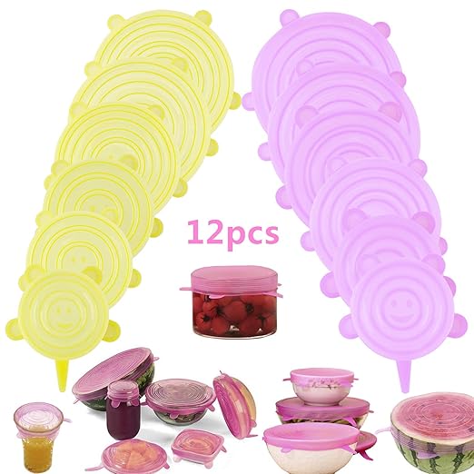 Arfbear Tapas de Silicona EláSticas, 12 Paquetes, Fundas para ...