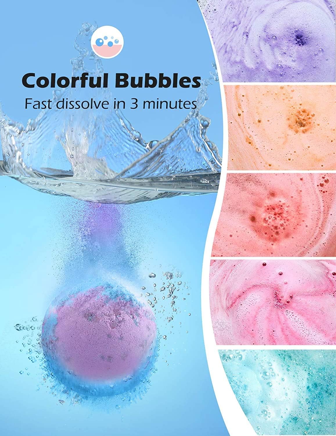 OFUN Bath Bombs & Scented Candles Gift Set, Large Bombs for Women Gifts Spa Gift Idea for Girls Friends - Image 5