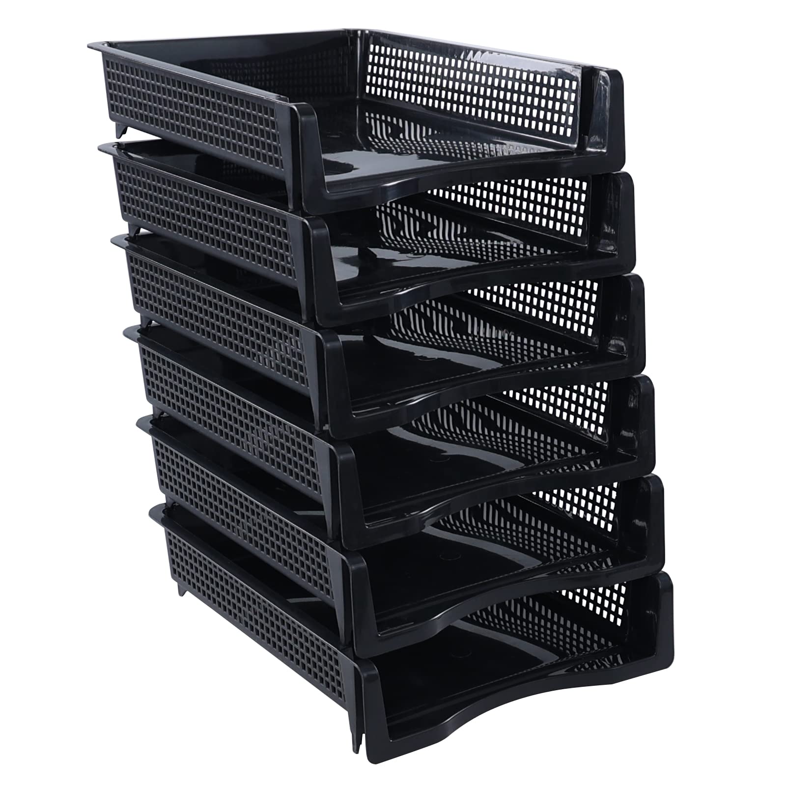 Ortodayes 6 Tiers Plastic Stackable Paper Trays, Office Document Letter ...