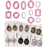Keoker Vintage Frame Polymer Clay Cutters, Clay Earring Cutters Boho, 12 Shapes Polymer Clay Frame Cutters