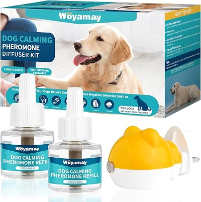 Woyamay 3-in-1 Dog Calming Plug In Diffuser with 1 Diffuser 2 Refills 60 Days