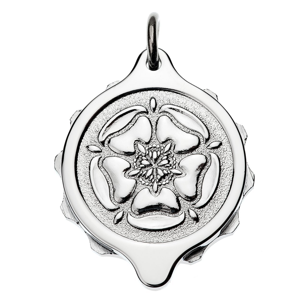 SOS TalismanChrome Plated SOS Talisman Pendant - Tudor Rose