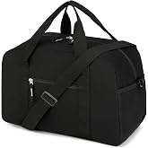 Uarition 14 inch Small Gym Bag, Mini Duffle Bag for Travel Sports- Black | Lightweight Carry On Duffel Bag