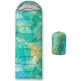 OUIXOTIC Sleeping Bags for Girls Adults, 3 Season Warm Cool Weather,Lightweight Waterproof Sleeping Outdoors, Camping Gear Equipment