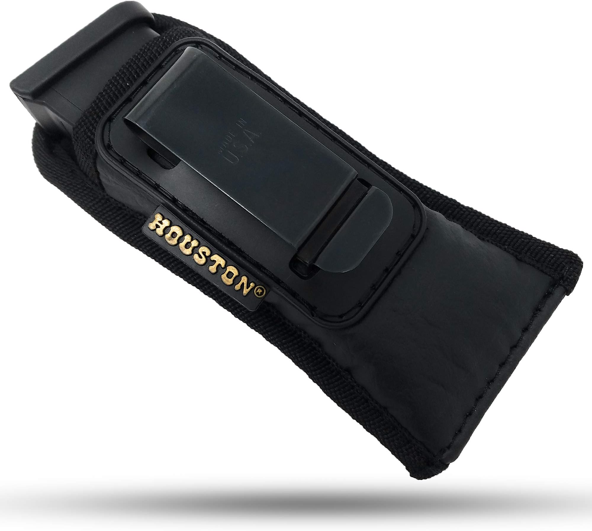 Concealment Tactical Magazine IWB Pouch – by Houston- ECO Leather and Multi Use Soft Pouch for Pistol Inside The Waistband Small, Medium and Large Single and Double Stack .380 .9mm .40 and .45 Cal