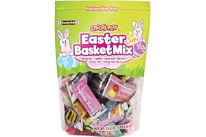 KANDY KORNER Tootsie Roll Childs Play Easter Candy Bulk Individually Wrapped Easter Basket Mix for Kids - Tootsie Fruit Rolls Snack Bars for Easter Basket Stuffers, Party Favors & Birthdays - Resealable Bag 24.6oz