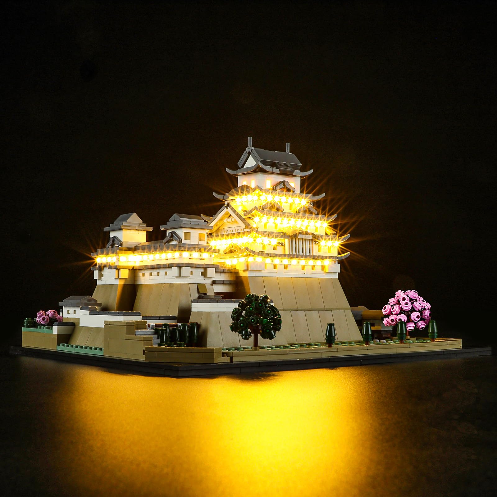 MENZAVA LED Light Set Compatible with LEGO 21060 Himeji Castle Architecture Building Blocks Model - Model Set NOT Included
