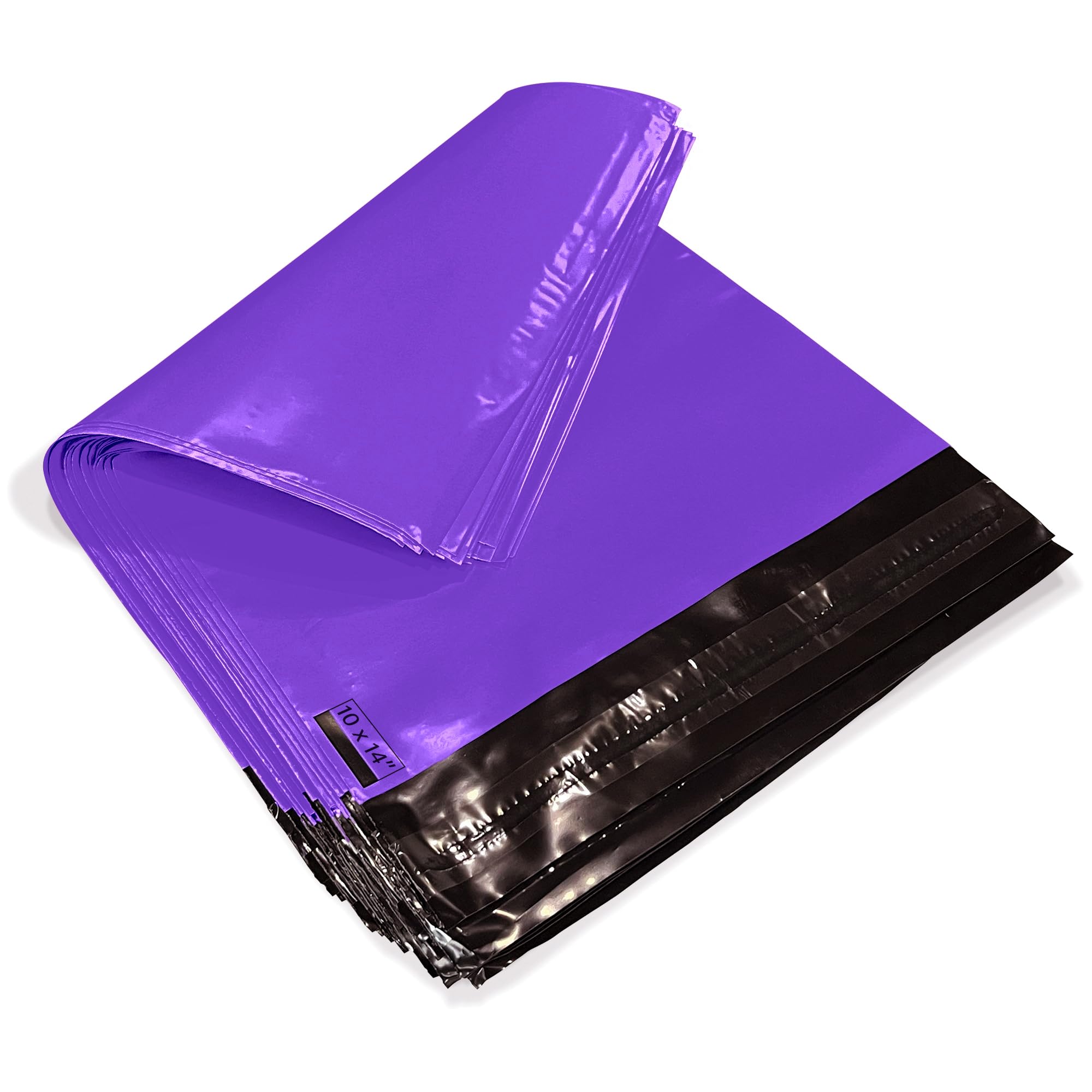 JeeJaan® 50 Pcs of Purple Parcel Bags 10x14 in Mailing Bags 254 x 354 mm A4 Poly Mailers Postage Bag Envelope Mailers Strong Recyclable Poly Plastic