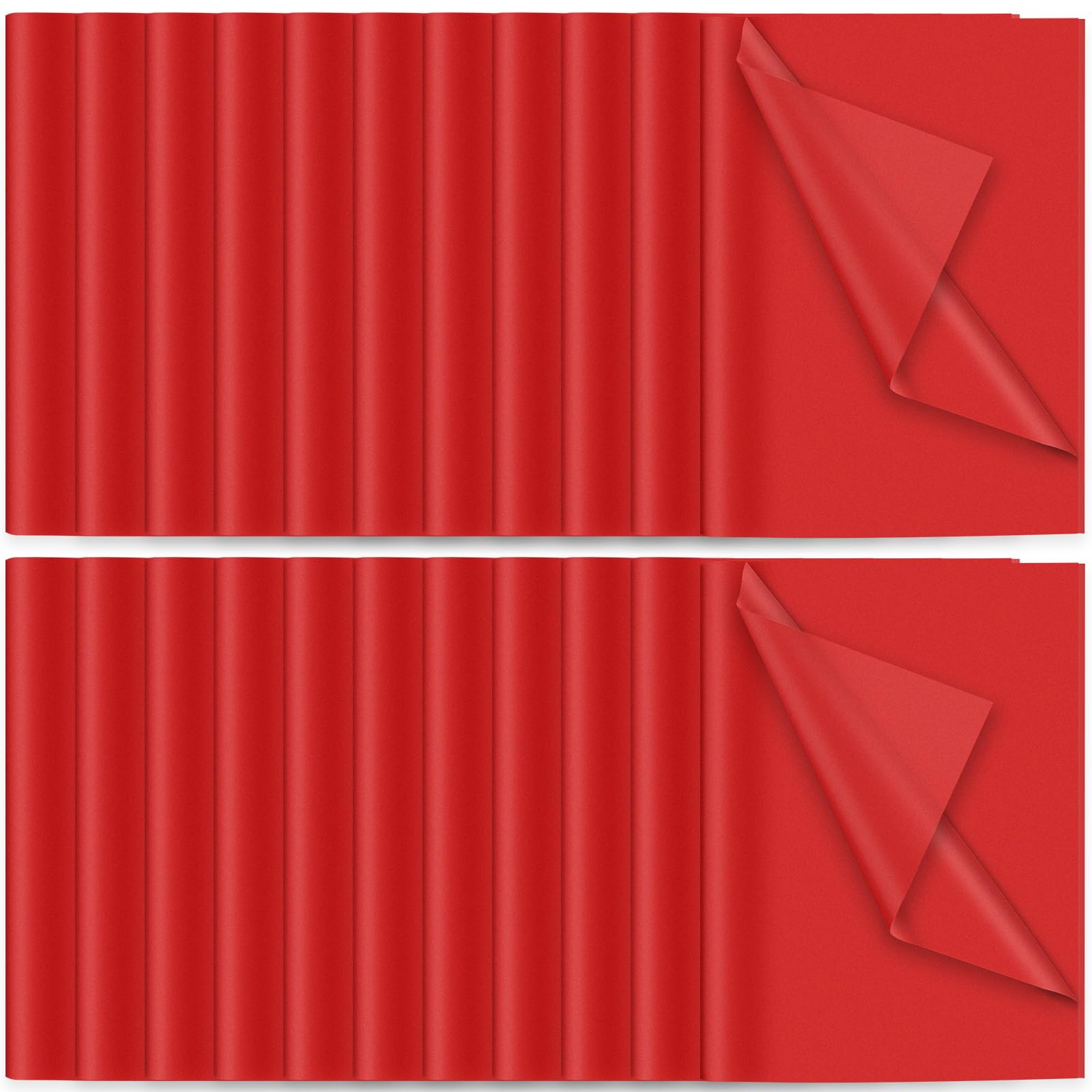 Photo 1 of 480 Sheets Red Wrapping Tissue Paper, 20x20 Inch Bulk Tissue Paper Bulk Xmas Gift Wrapping Paper for DIY Arts Crafts Shredded Filler Weddings Birthday Christmas