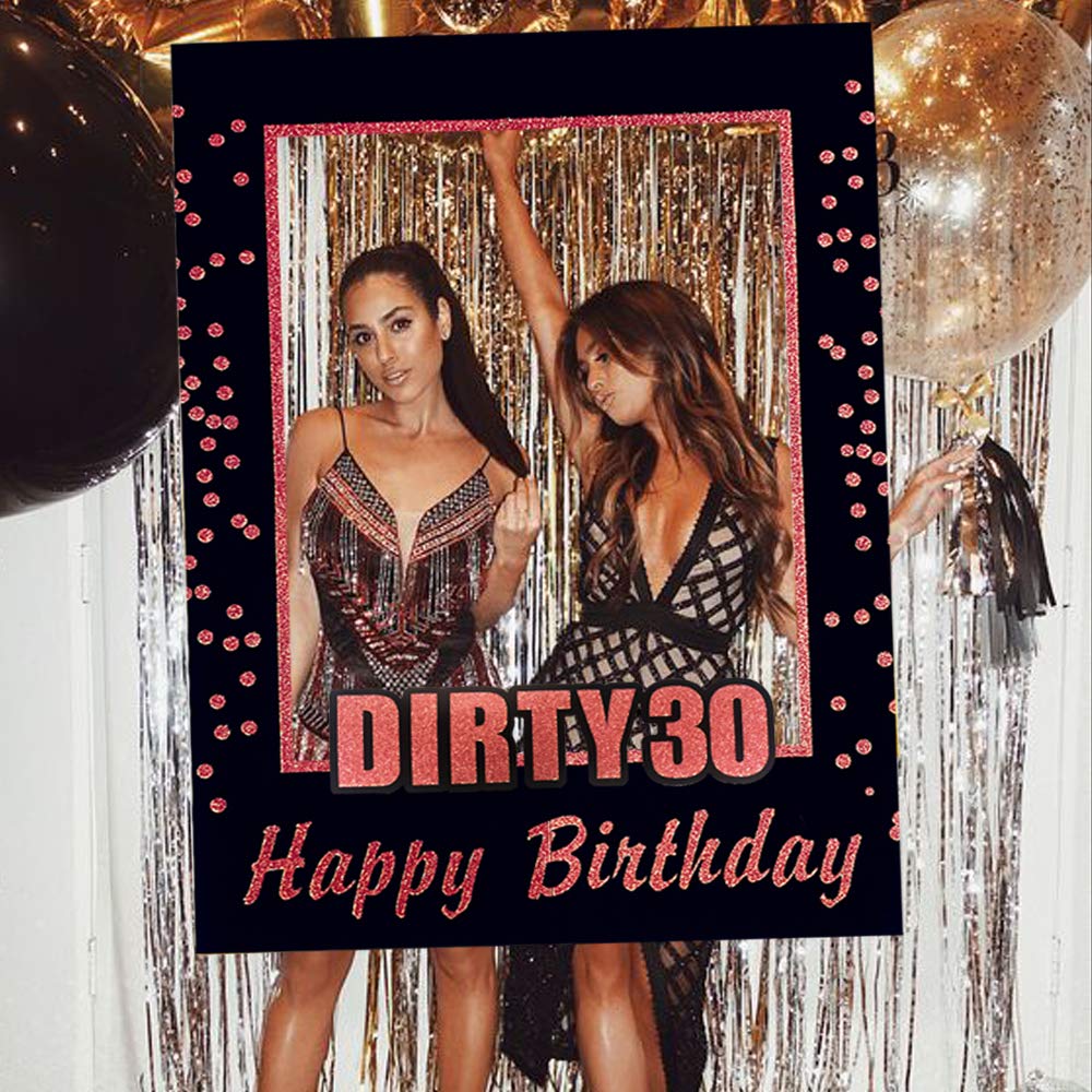 Photo 1 of LaVenty Rose Gold Dirty 30 Photo Props 30th Birthday Party Photo Booth Props 30th Birthday Photo Frame