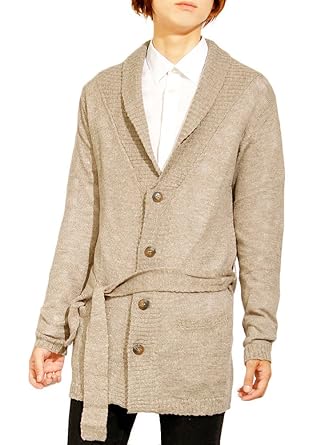 Amazon カーディガン メンズ ショールカラー ニット ガウン 48 L