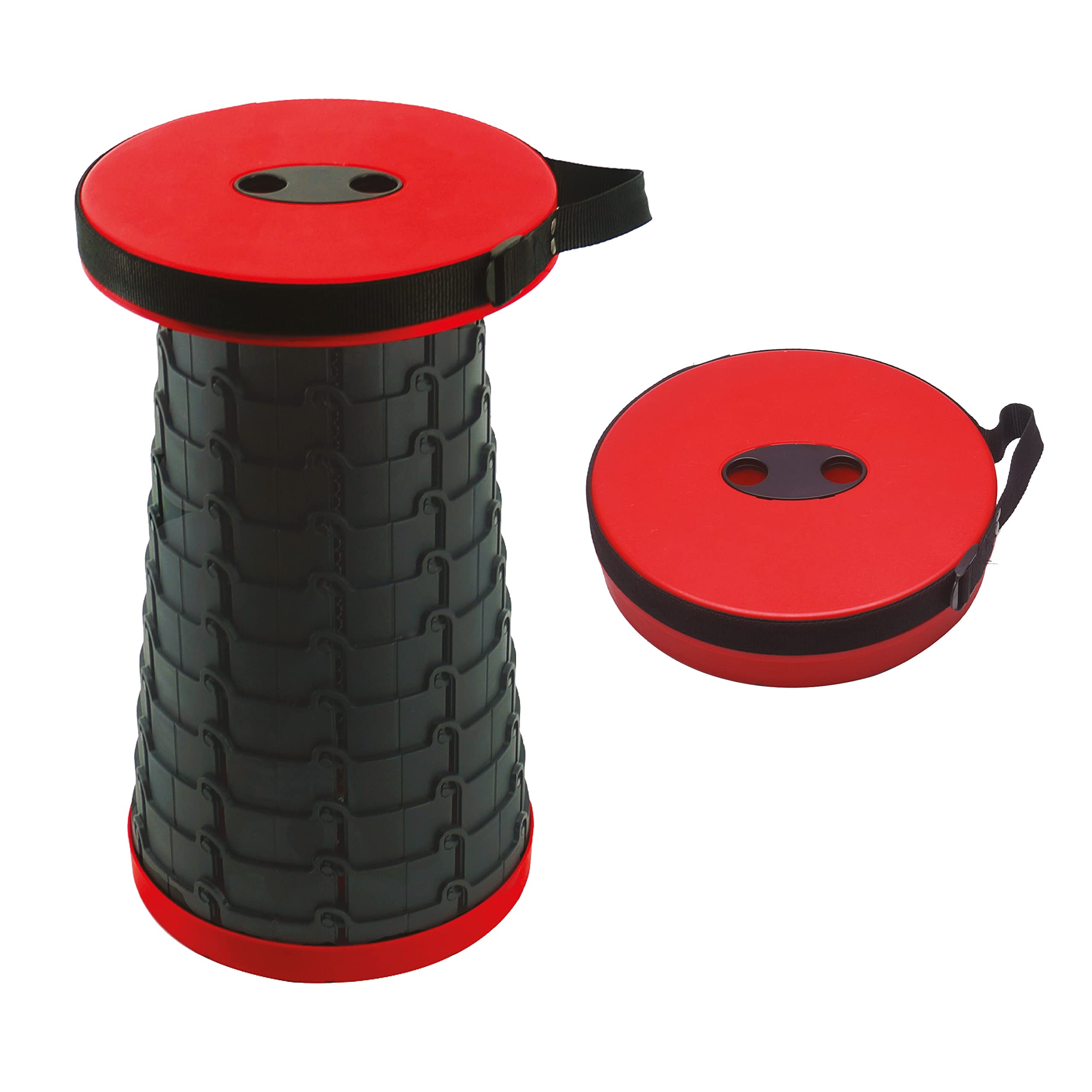 Amtech - Telescopic Outdoor Stool for Gardens, Camping, and Picnics, Lightweight and Portable, Suitable for Dry, Level, and Firm Ground, Wipe-Clean Nylon (45cm)