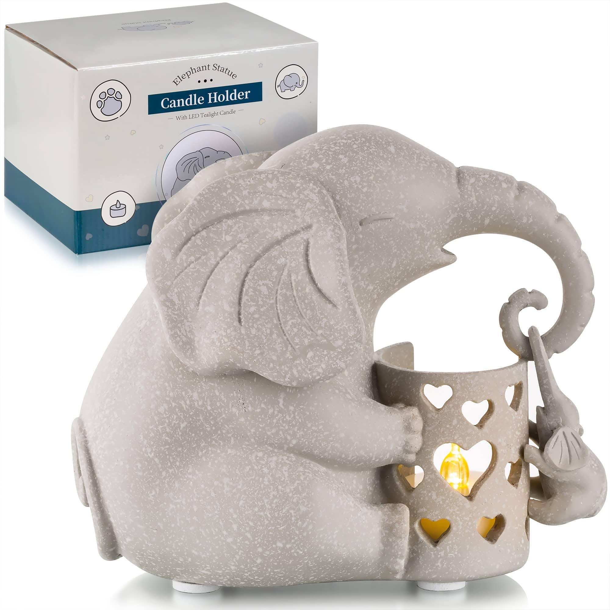 Photo 1 of Romadedi Elephant Gifts for Women Mom Decor - Candle Holder Birthday from Daughter Christmas Sentimental Living Room Home Decoration