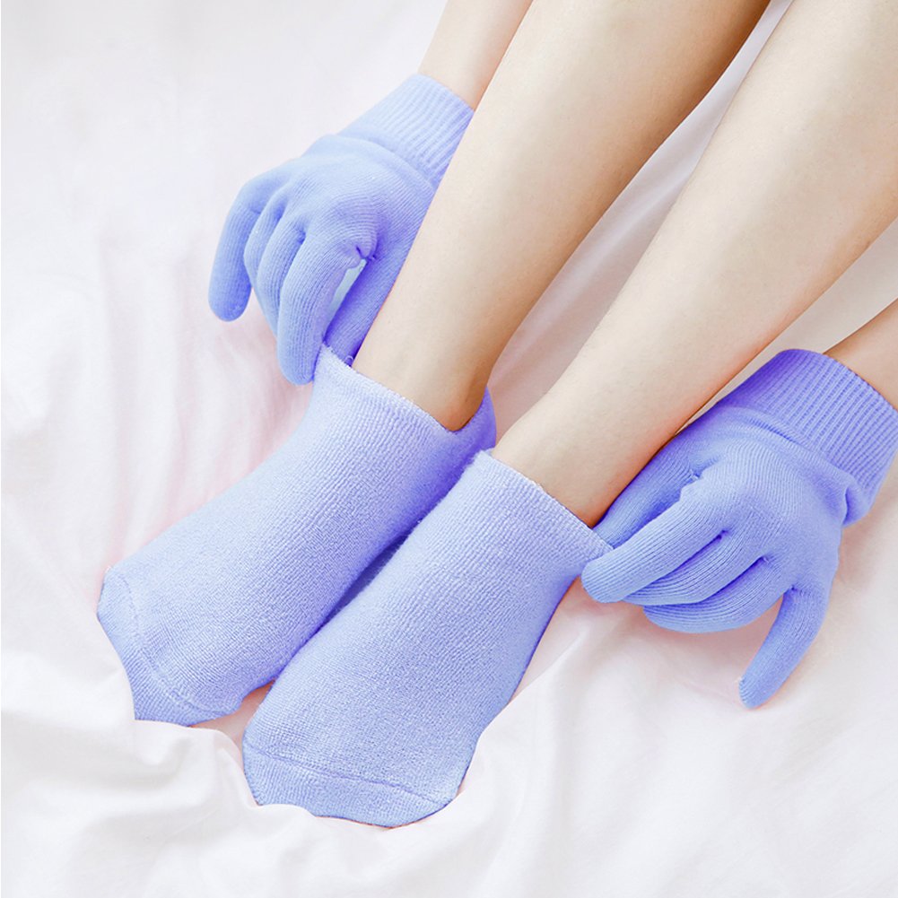Gel Moisturizing Spa Gloves and Socks Set Repair Heal Eczema Cracked