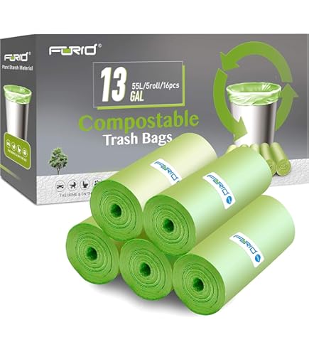EcoSafe Compostable Bags - 28x44 Inch For 35 Gallon Bins, Pack Of 135