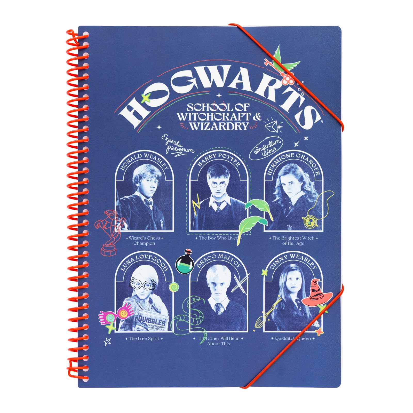 Grupo Erik A4 Display Folder - Harry Potter Stationery | 30 Pockets - Propylene Sleeves | A4 Display Book, Document Envelope with Velcro Closure | Harry Potter Gifts