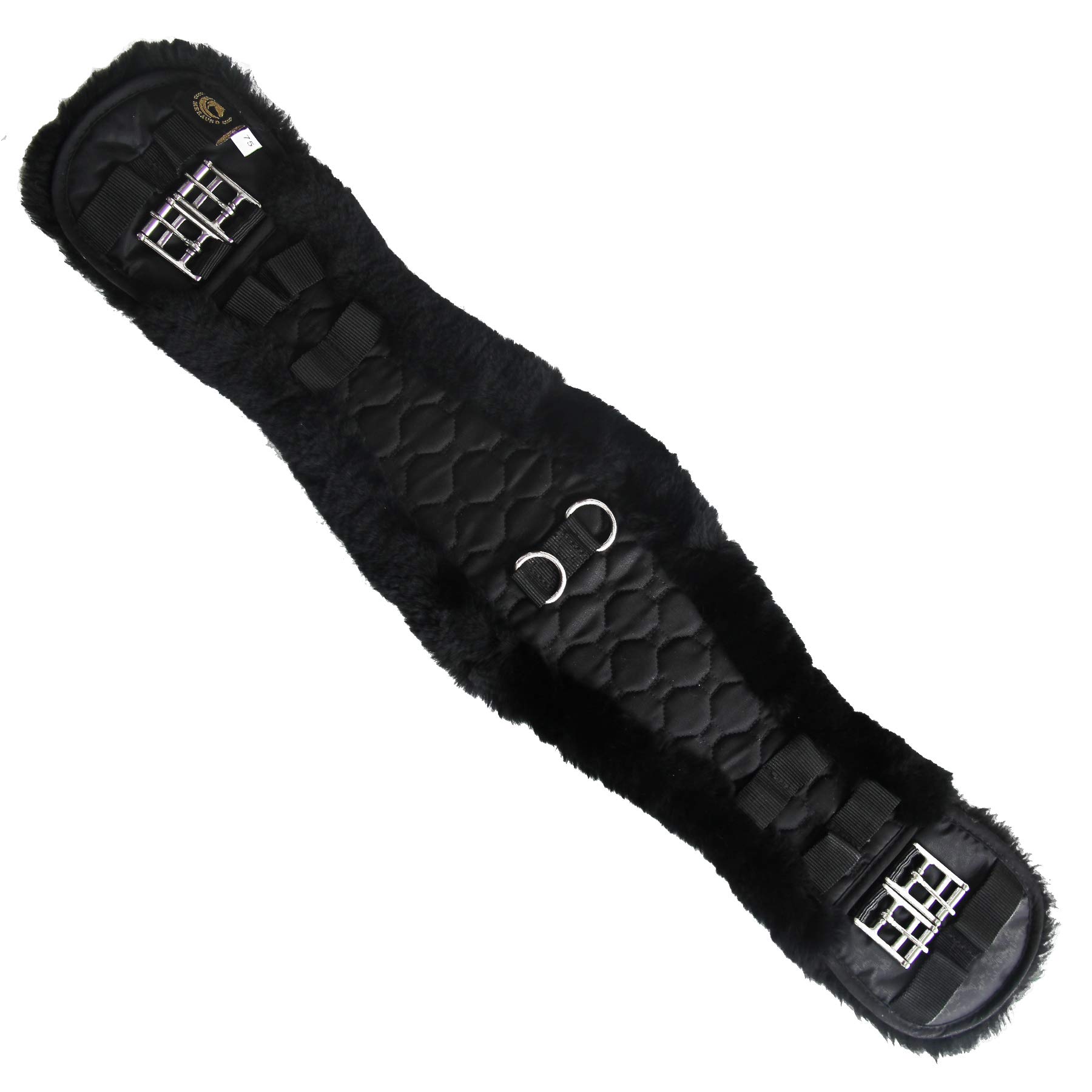 Merauno® Lambswool contouring girth/short girth/dressage girth/quality merino lambswool/special anatomical concave shape for better slip resistance. Colour: natural, black, brown, anthracite