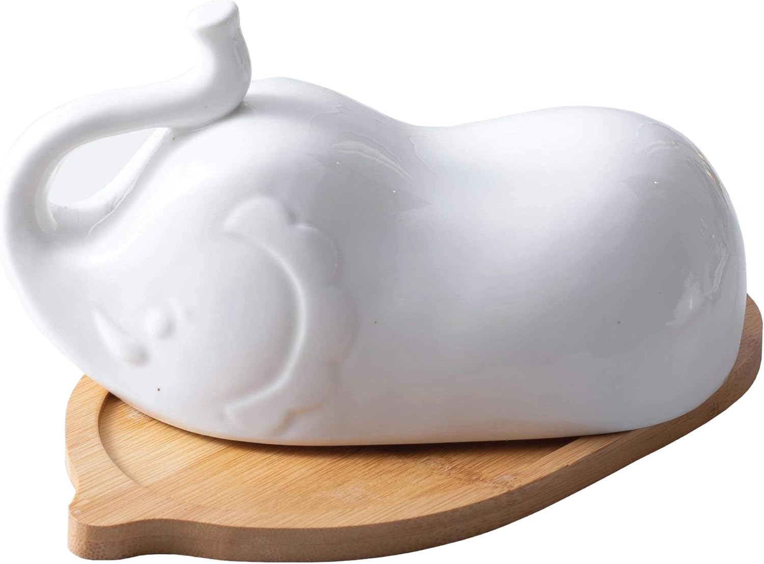 OSMA Elephant Butter Dish Ceramic Butter Dish with Cover
