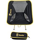 Smrtin Ultralight Camping Chair, Portable Folding Camping Chair for Adults, Lightweight Backpacking Chair, Compact Beach Chair with 600D Oxford Fabric &amp; Strong Frame for Hiking, Hunting &amp; Travel