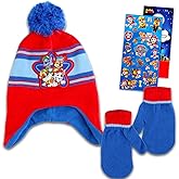 Paw Patrol Winter Hat and Mittens Set - Bundle with Paw Patrol Knit Beanie, Mittens, Stickers, More | Paw Patrol Hats for Boys