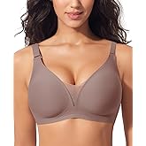 Ganado Wireless Bras for Women Full Coverage Mesh Seamless Supportive Comfortable Bras No Wire T Shirt Bra Padded Bralette