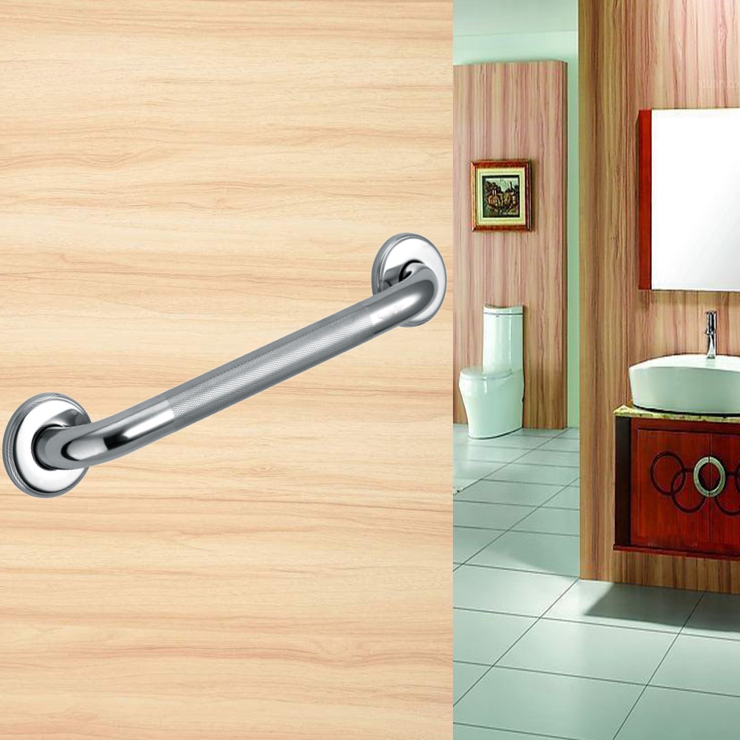 Dreamsbaku Home Bathroom grab bar 24 inch 304 stainless steel afety Bath and Shower Grab Bar