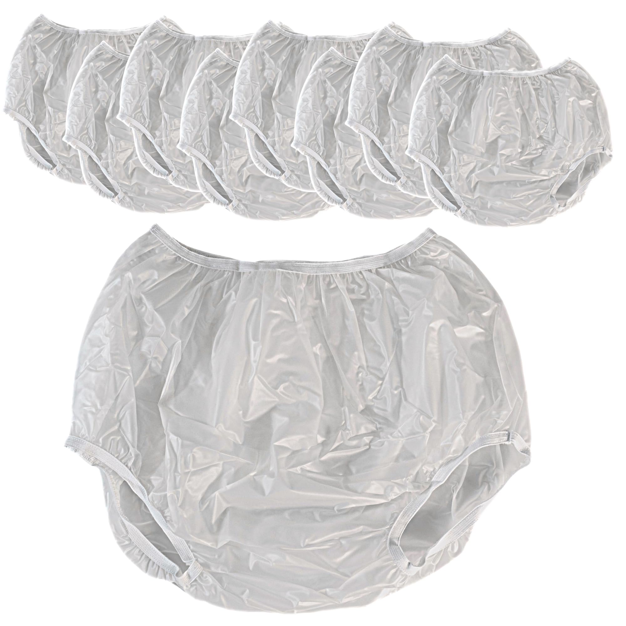 Photo 1 of Adult Vinyl Waterproof Pull-On-Cover Incontinence Under Pants [Pack of 9] Extra Waterproof Protection Designed to GO ON TOP of/Together with Diapers & Briefs as Added Leak Resistance (Large)