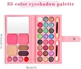 Tinsellns Makeup Palette Eyeshadow Lipstick Blush Eyebrow Shading Brushes view 7