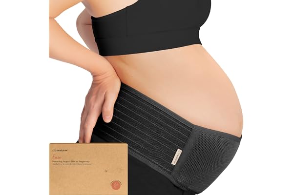 KeaBabies Pregnancy Belly Bands for Pregnant Women,1pk (Midnight Black,M/L) | Soft, Breathable, Maternity Belly Support Band,