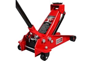BIG RED Floor Jack,Hydraulic Car Jack with Fast Pump for Car, SUV, Truck - 3 Ton Capacity, Red