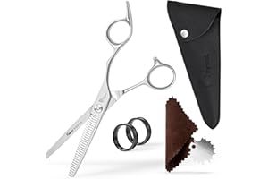 Fagaci Professional Thinning Shears 6 Inch with Extremely Sharp Blades, 440C Steel Thinning Scissors, Durable, Smooth Motion 