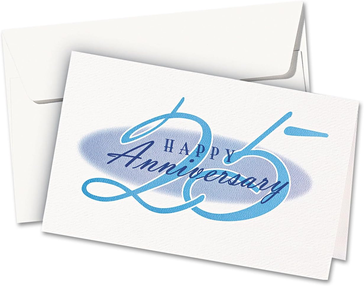 Avery 3378 Textured Half-Fold Greeting Cards, Inkjet, 5 1/2 x 8 1/2, White, Envelopes Included (Box of 30) : Office Products