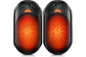POMPONGO AI Hand Warmers Rechargeable 2 Pack,6000mAh Rechargeable Hand Warmer,20Hrs Long Heating Electric Hand Warmer,Portable Pocket Heater,Pocket Size Hand Warmer, Gifts for Christmas