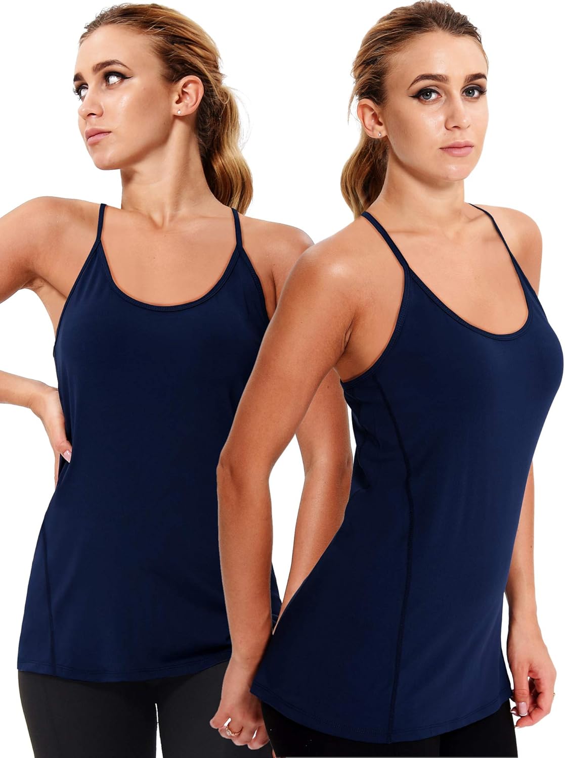 Neleus Women's Workout Tank Top Racerback Yoga Tanks Athletic Gym Shirts: Clothing
